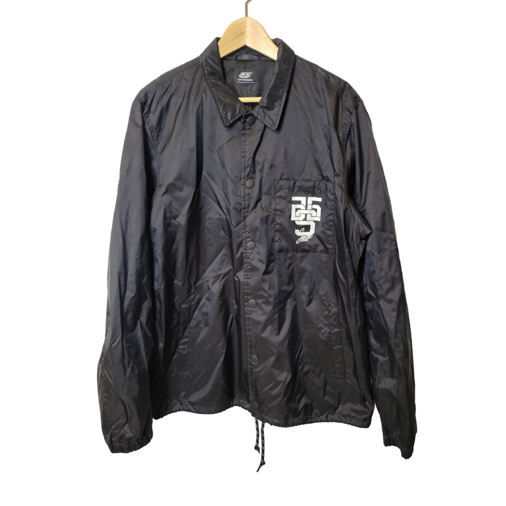 Fifty Five DSL Black Drawstring Waist Outdoor Men's Jadio Coaches Jacket 2XL NWT